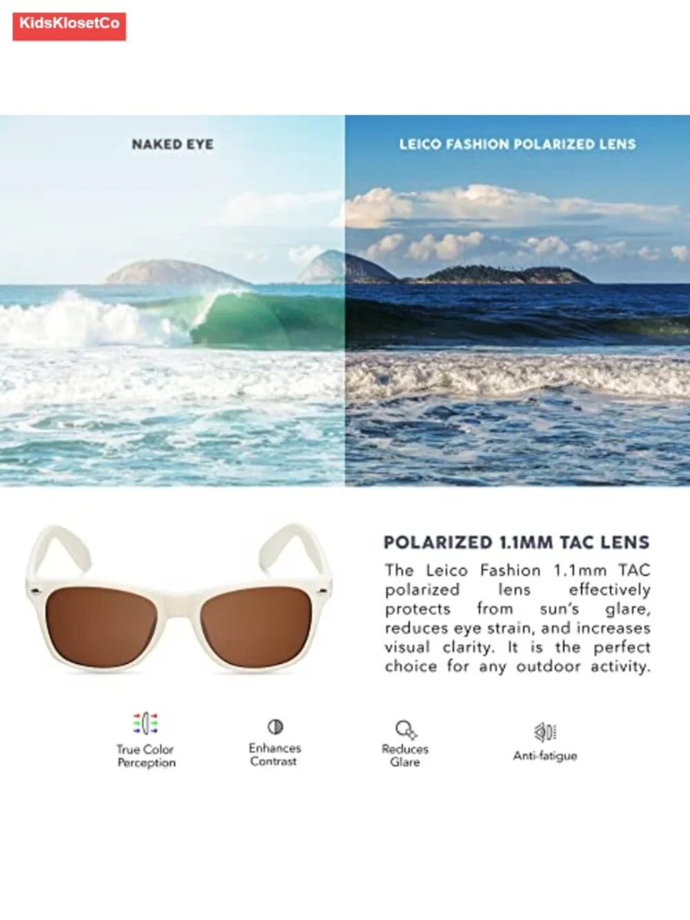 Kids Polarized Retro Sunglasses Shatterproof UV400 Protection Children Sun
